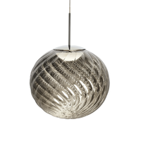 Tom Dixon Whirl Led Pendant in silver glass
