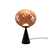 Tom Dixon Whirl Table Lamp with copper glass shade and black base