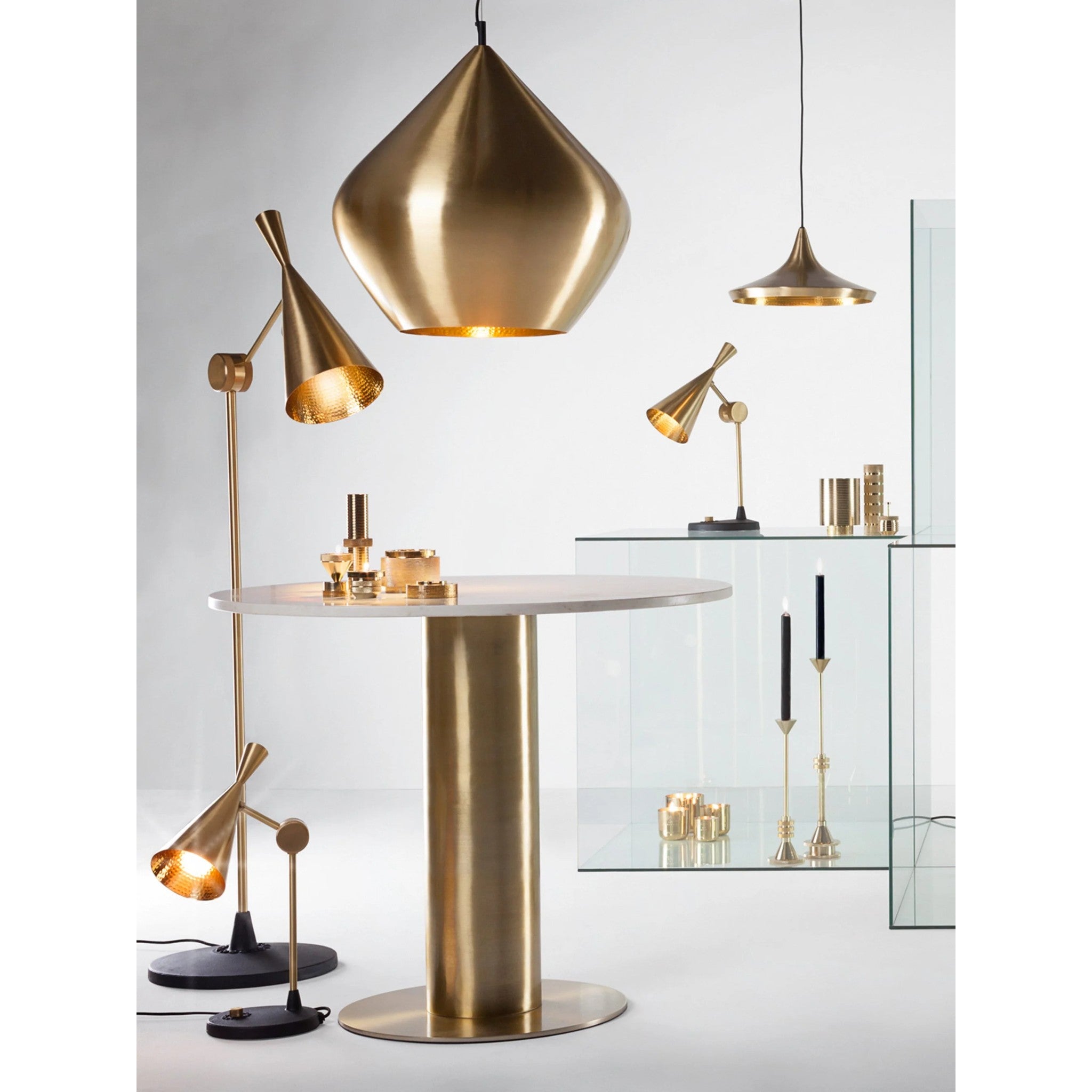 TomDixon BEAT WIDE & FAT PENDANT｜BRASS Tom Dixon Beat Fat LED Pendant Light - 2Modern