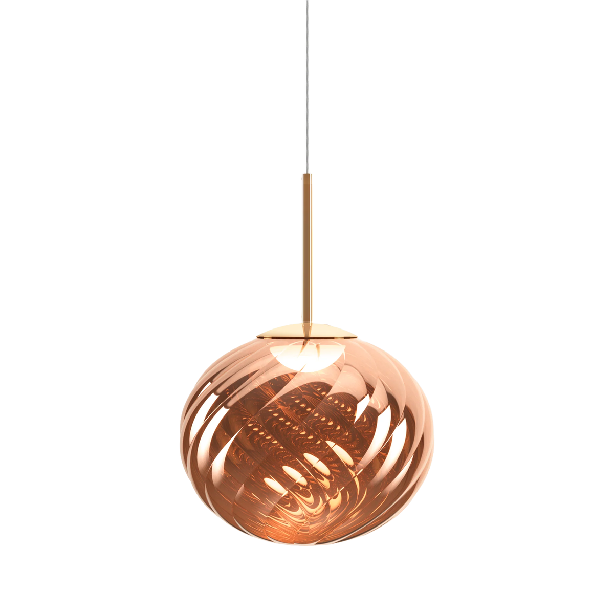 Tom Dixon Whirl LED Pendant in copper finish