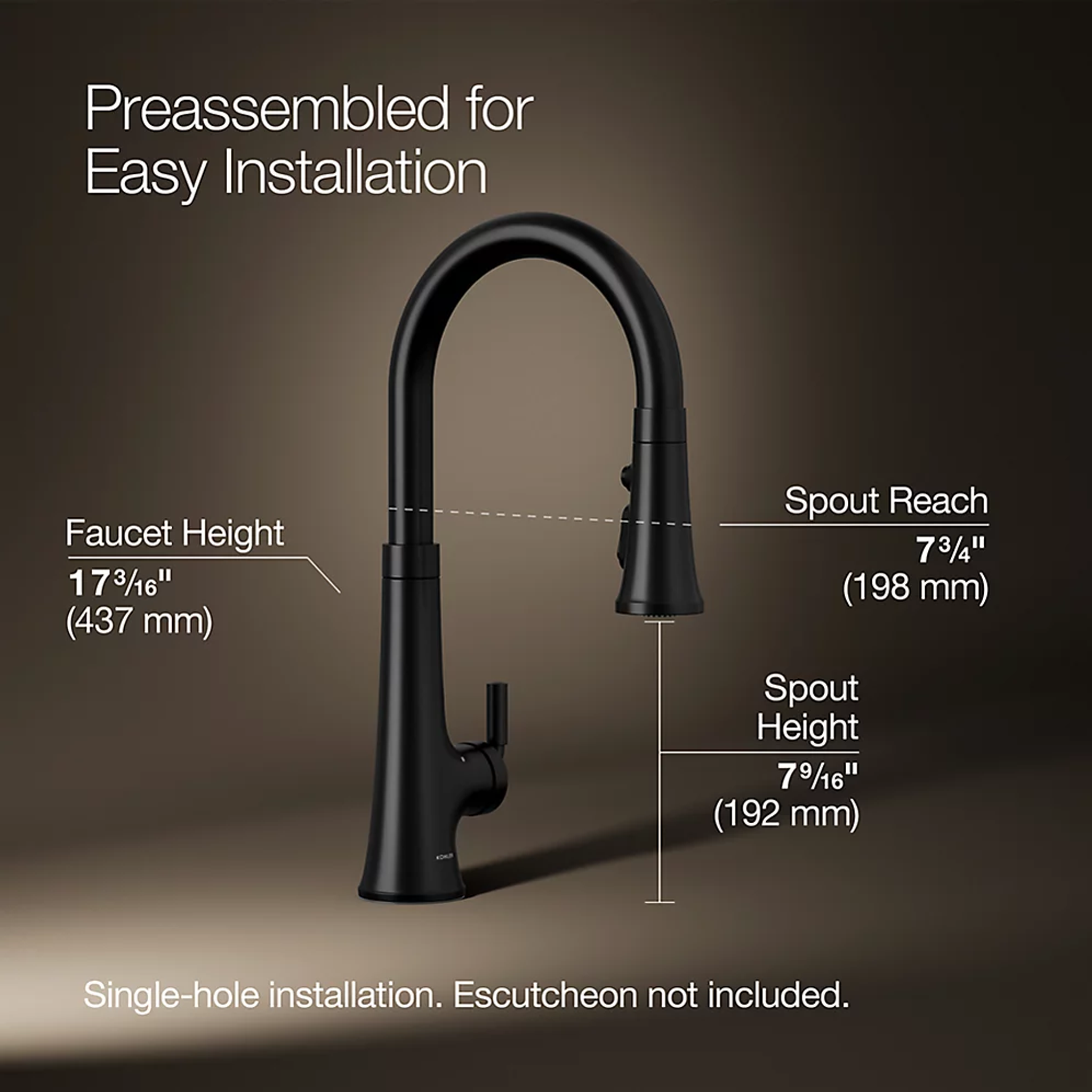 TONE® TOUCHLESS PULL-DOWN SINGLE-HANDLE KITCHEN SINK FAUCET - robinsonco.ca