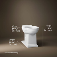 TRESHAM® ELONGATED TOILET BOWL ONLY - robinsonco.ca