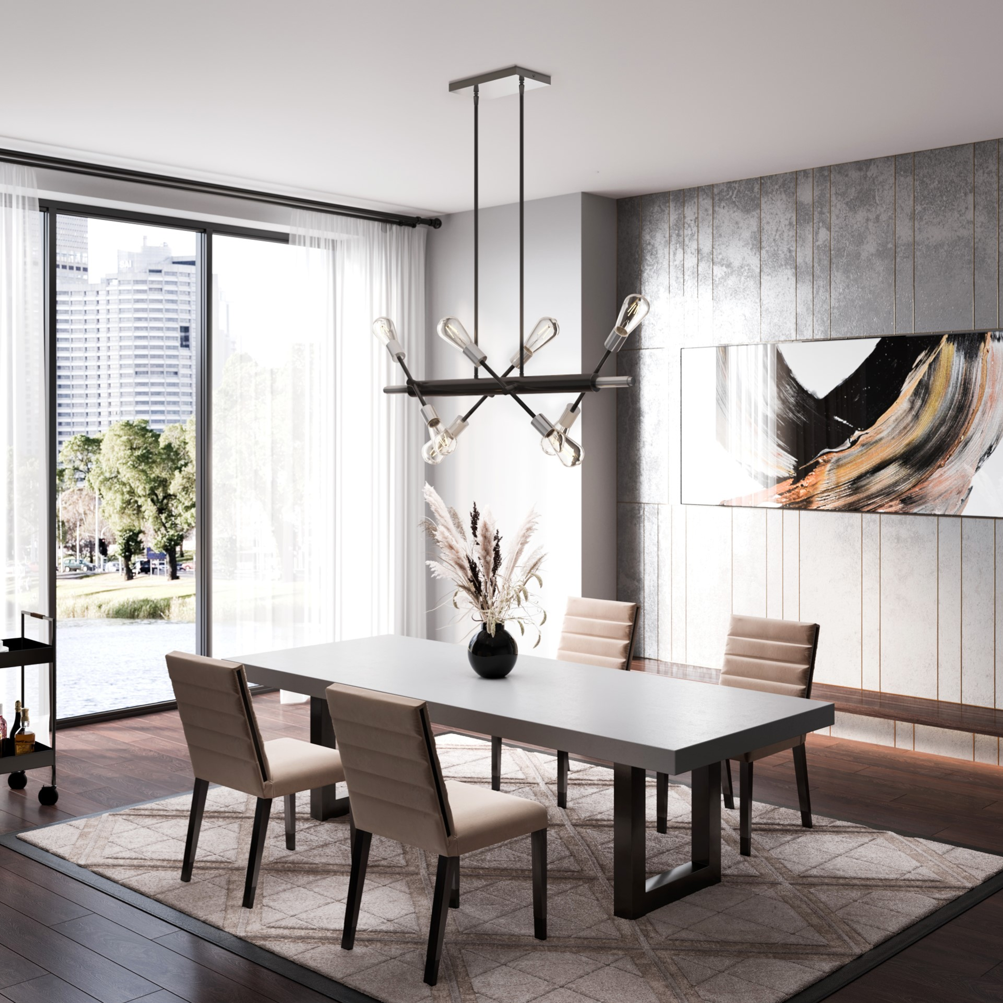 TRURO EIGHT LIGHT LINEAR ISLAND PENDANT - robinsonco.ca