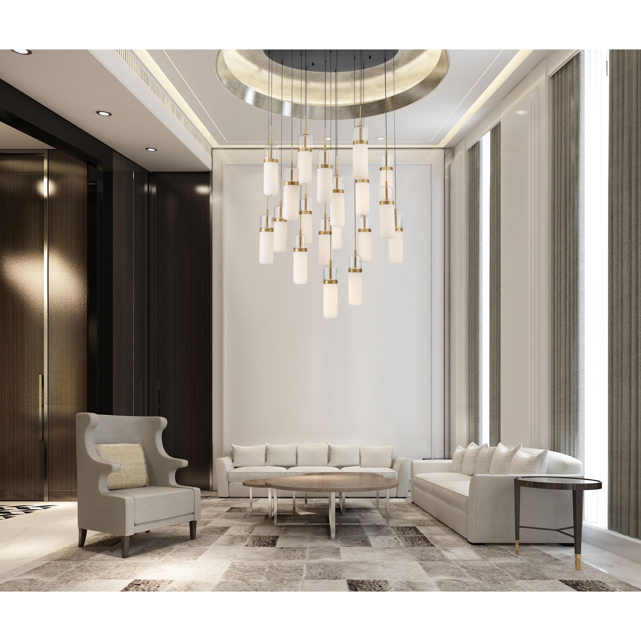 VERONA ROUND LED CHANDELIER (MULTIPLE SIZES) - robinsonco.ca
