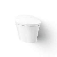 VEIL WALL-HUNG COMPACT ELONGATED SMART TOILET BOWL, DUAL FLUSH - robinsonco.ca