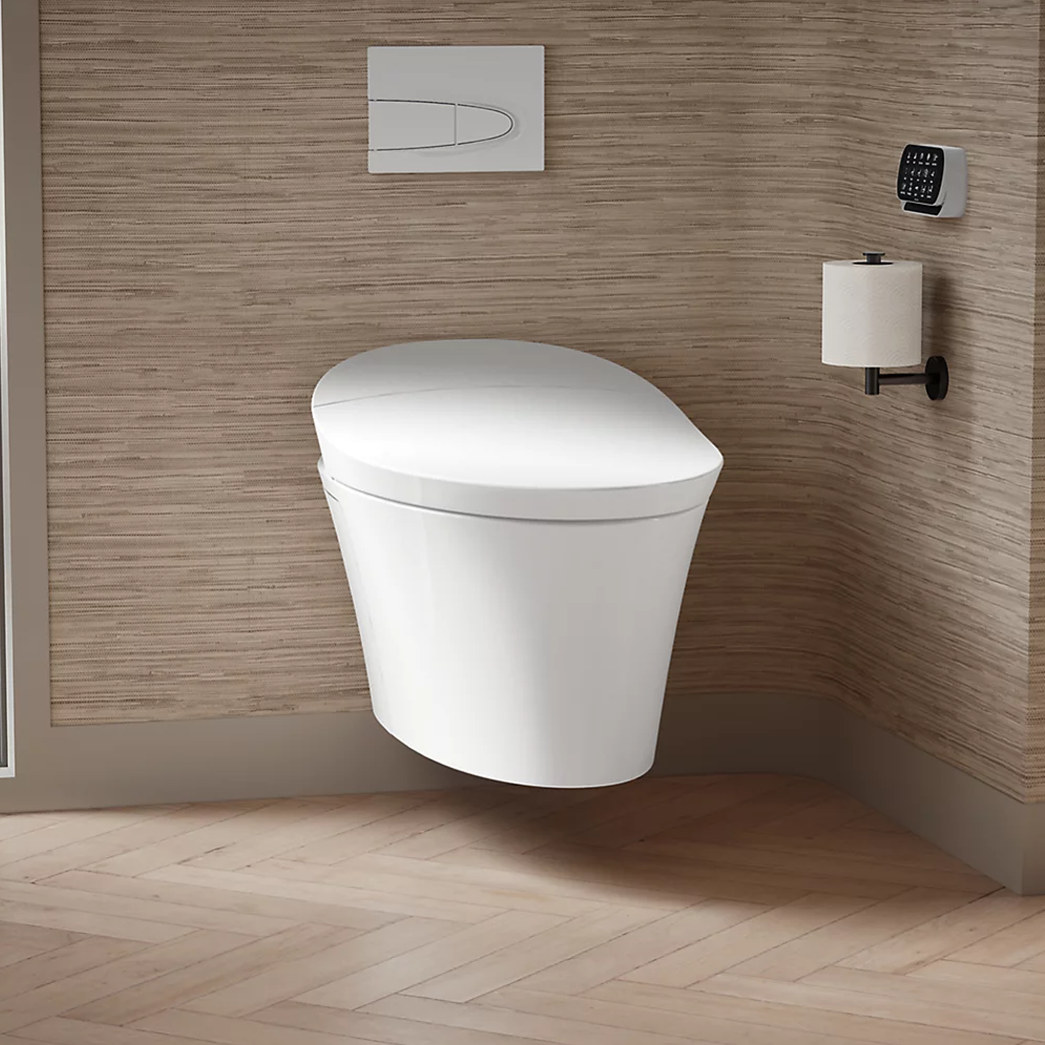 VEIL WALL-HUNG COMPACT ELONGATED SMART TOILET BOWL, DUAL FLUSH - robinsonco.ca