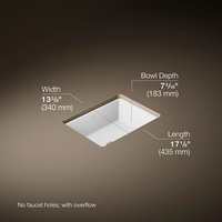 VERTICYL 17-INCH RECTANGULAR UNDERMOUNT BATHROOM SINK - robinsonco.ca