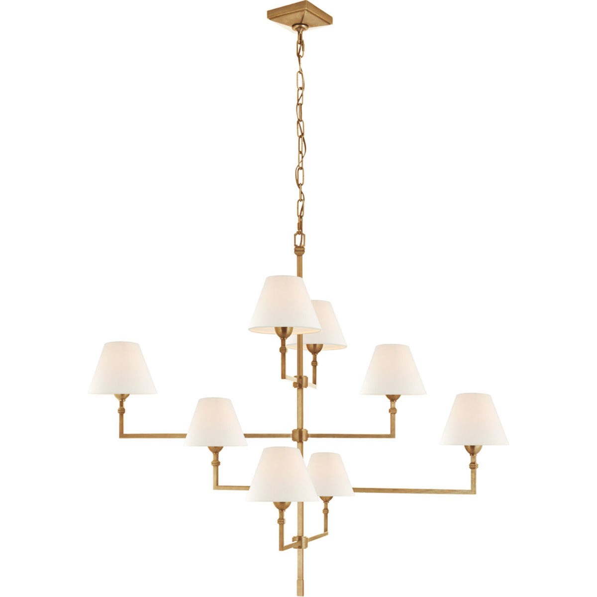 ALEXA HAMPTON JANE 8-LIGHT 48-INCH CHANDELIER WITH LINEN SHADE
