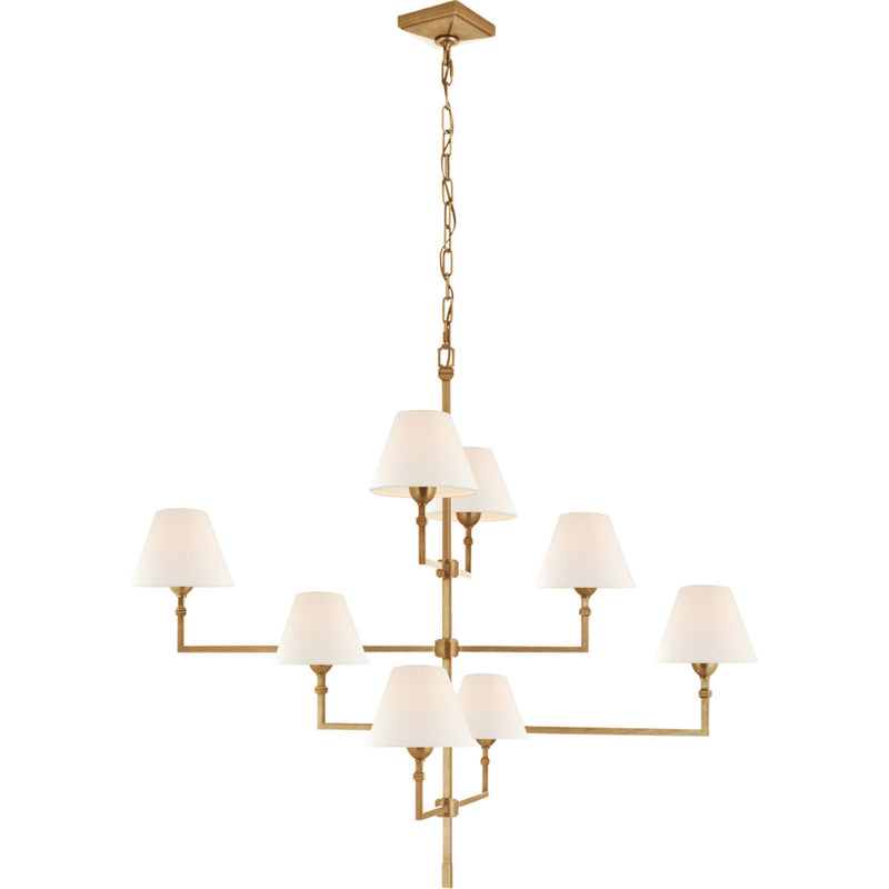 ALEXA HAMPTON JANE 8-LIGHT 48-INCH CHANDELIER WITH LINEN SHADE