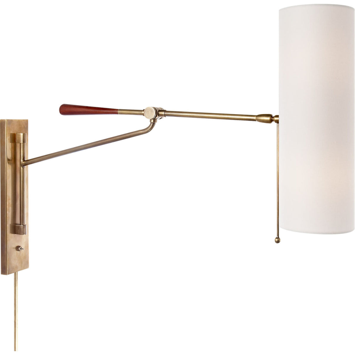 AERIN FRANKFORT 2-LIGHT 6-INCH ARTICULATING WALL LIGHT WITH LINEN SHADE - robinsonco.ca