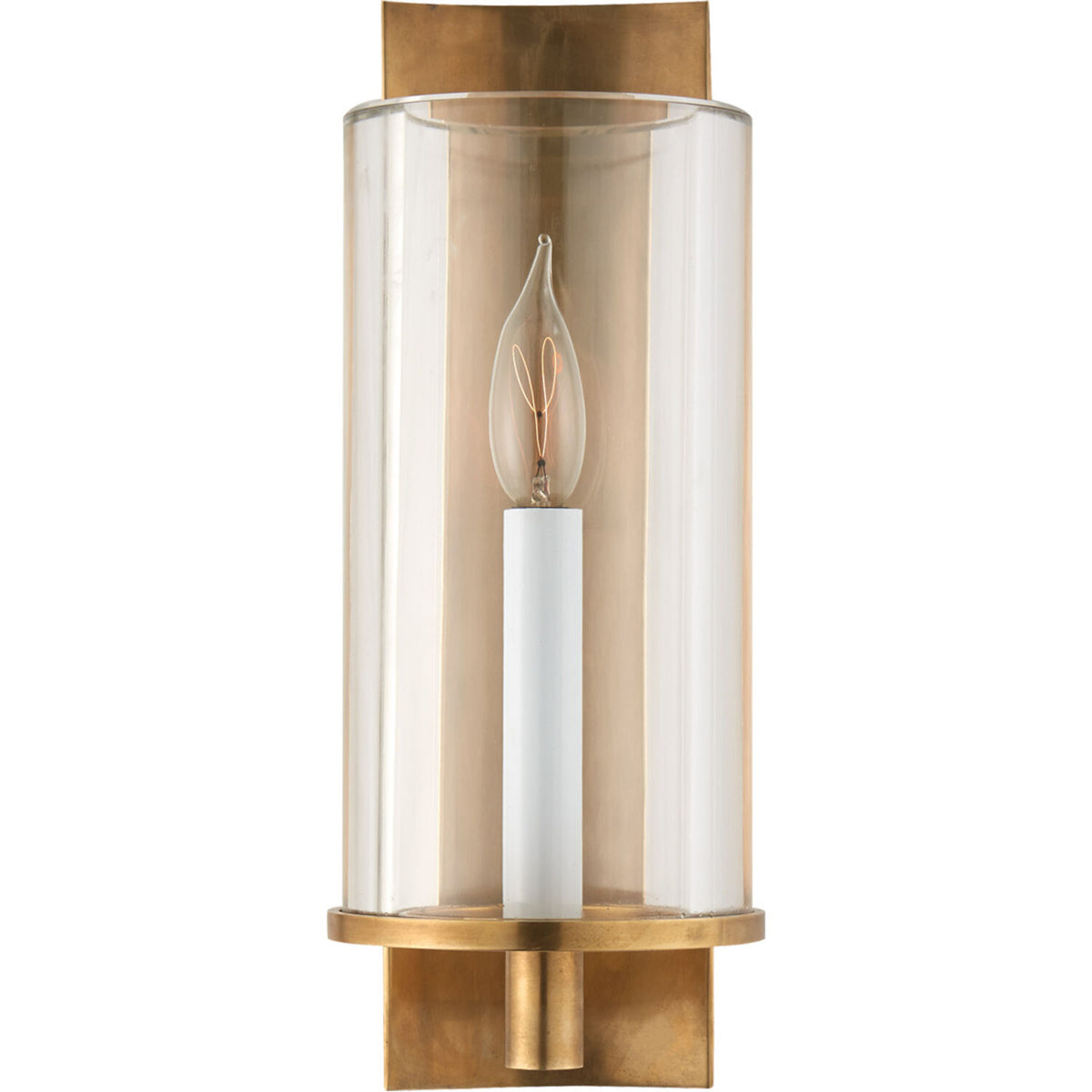 AERIN DEAUVILLE2 1-LIGHT 5-INCH WALL SCONCE LIGHT WITH CLEAR GLASS SHADE