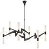 BRENTA 55-INCH GRANDE CHANDELIER WITH WHITE GLASS - robinsonco.ca