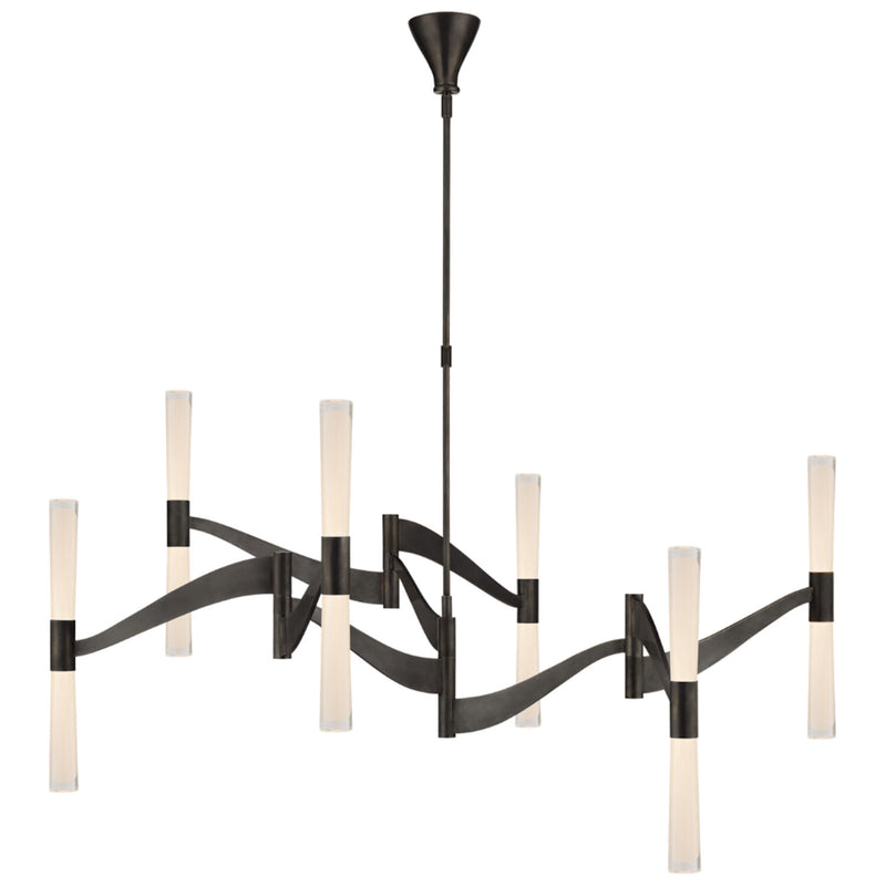 BRENTA 55-INCH GRANDE CHANDELIER WITH WHITE GLASS - robinsonco.ca