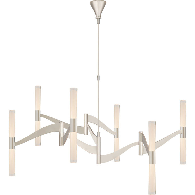 BRENTA 55-INCH GRANDE CHANDELIER WITH WHITE GLASS - robinsonco.ca
