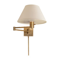 STUDIO CLASSIC 25-INCH SWING ARM WALL LAMP WITH LINEN SHADE - robinsonco.ca