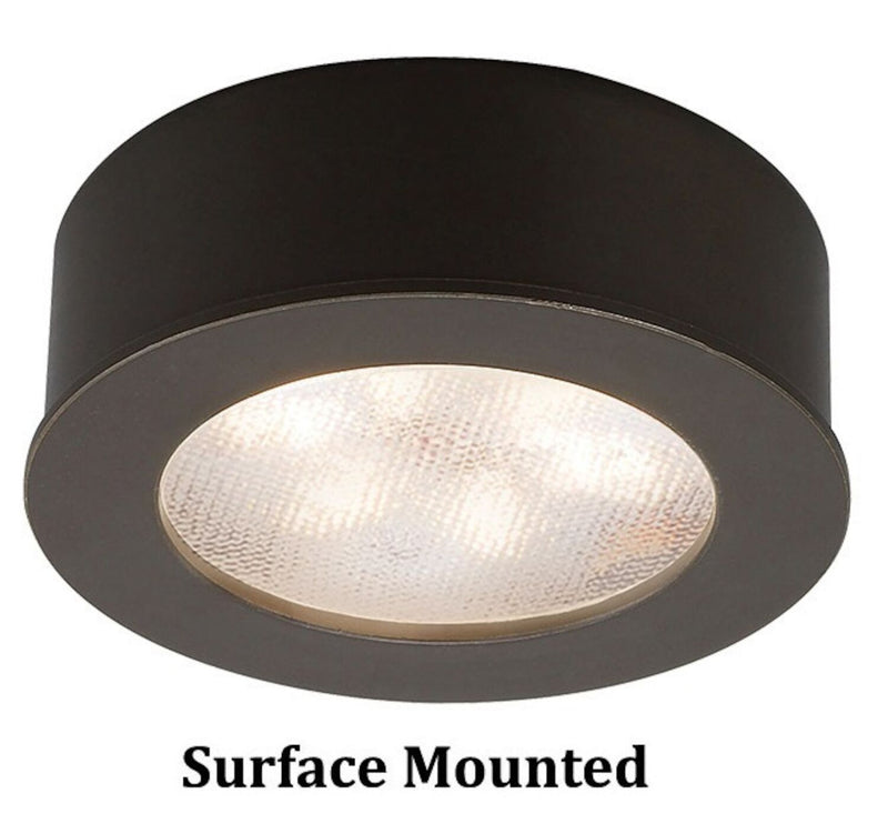 ROUND LEDme® BUTTON LIGHT 3000K WARM WHITE RECESSED OR SURFACE MOUNT - robinsonco.ca