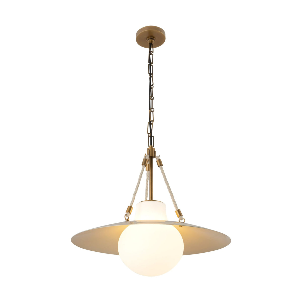 Alora Waverly Pendant Light in vintage brass finish
