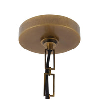 Capony details of Alora Waverly pendant light in vintage brass finish