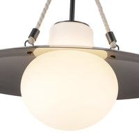 Close-up view of Alora Waverly Pendant Light in urban bronze finish