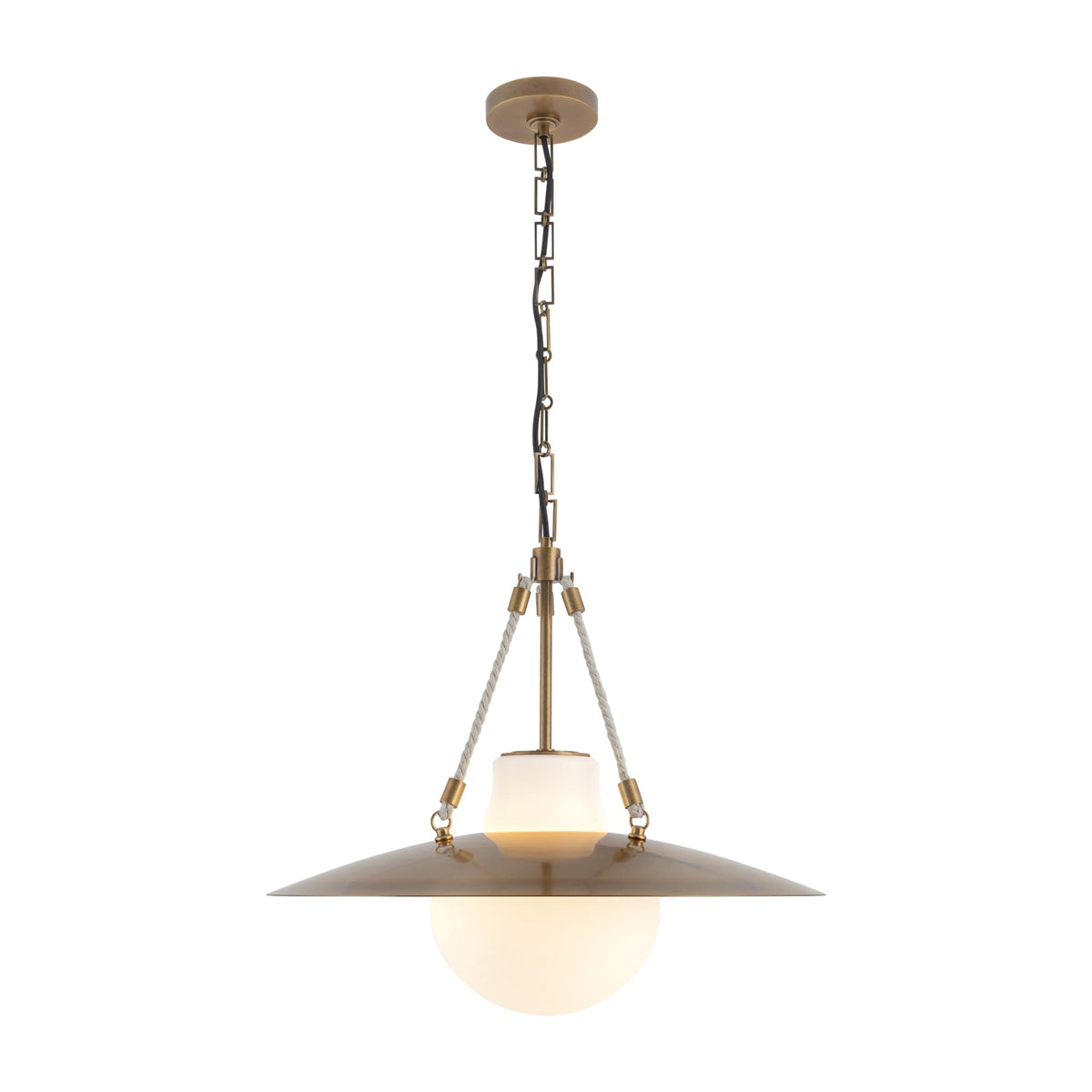 Alora Waverly Pendant Light in vintage brass finish