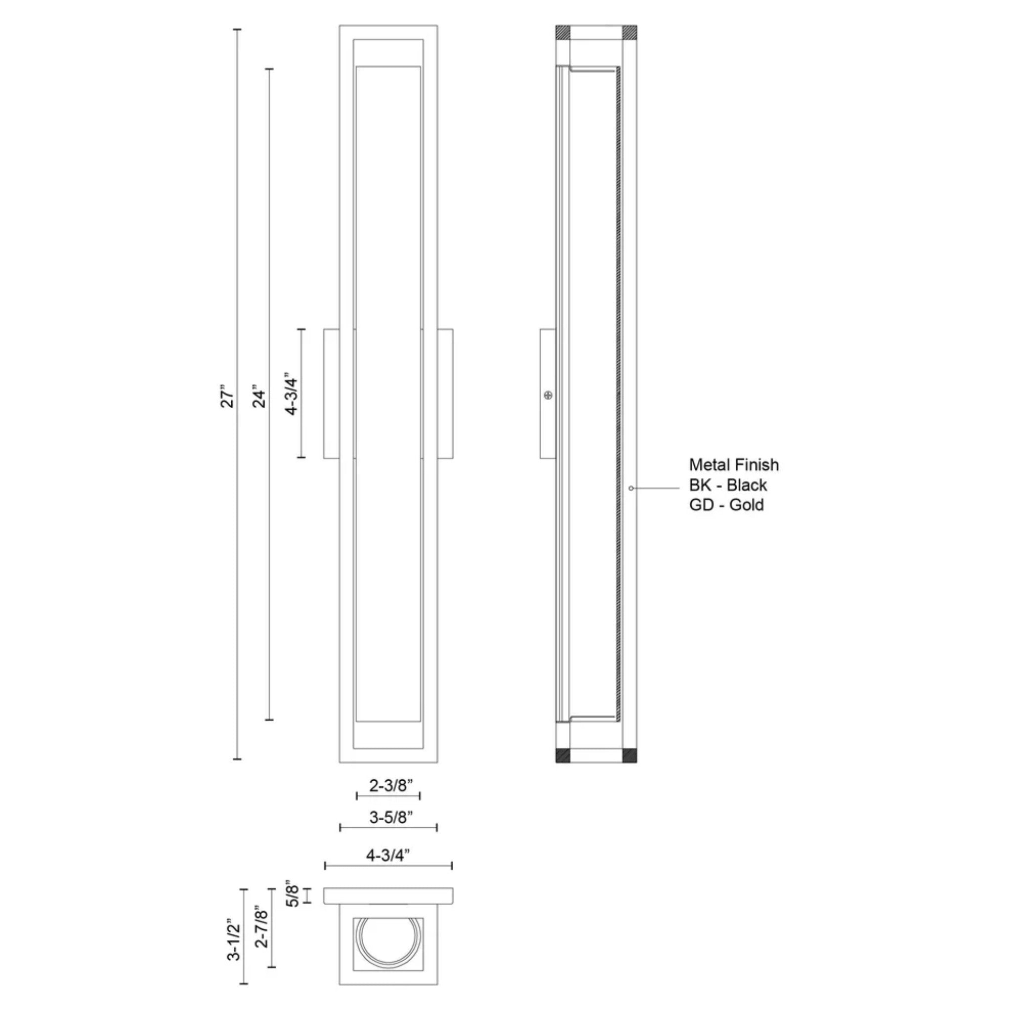 LOCHWOOD LED WALL SCONCE (MULTIPLE SIZES) - robinsonco.ca
