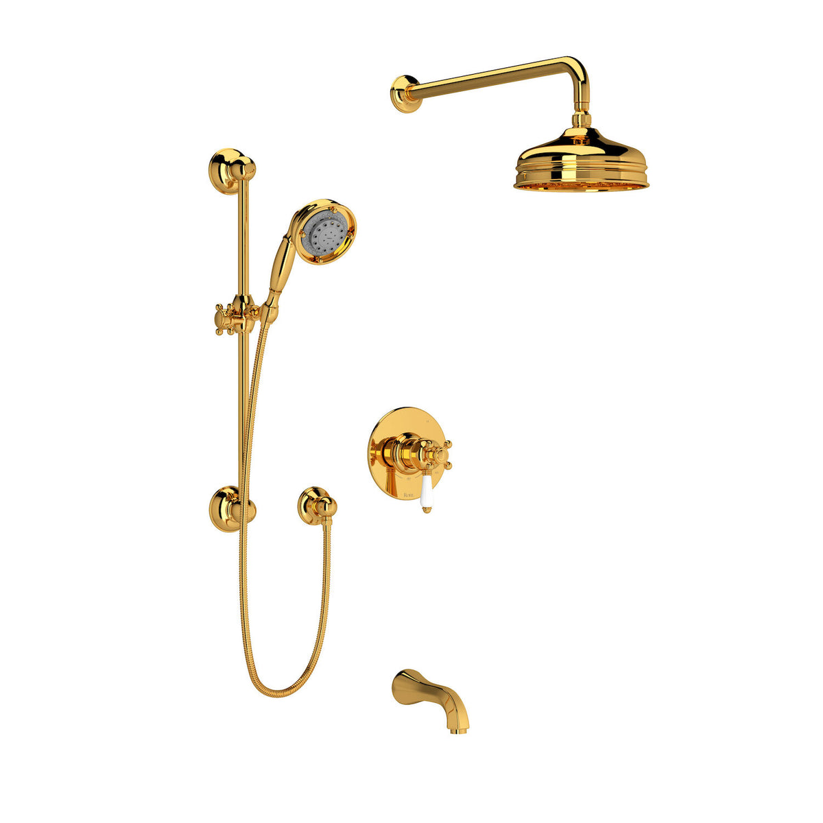 VIAGGIO 1/2" THERMOSTATIC & PRESSURE BALANCE 3 FUNCTION SYSTEM WITH INTEGRATED VOLUME CONTROL (PORCELAIN LEVER) - robinsonco.ca