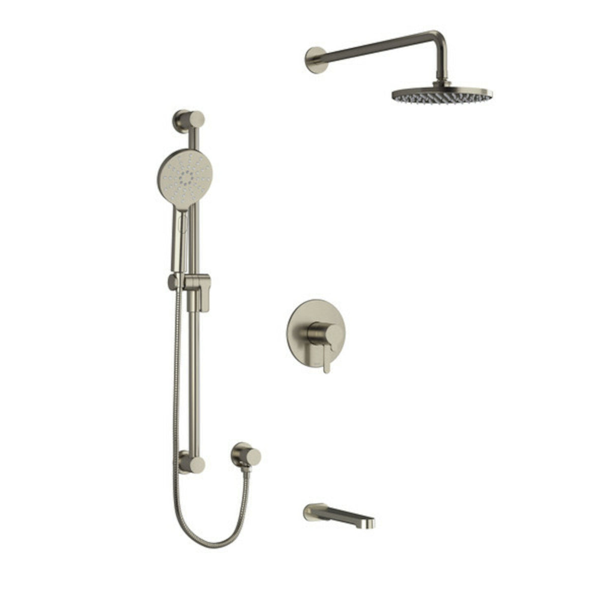 NIBI 1345 SHOWER KIT WITH HAND SHOWER, TUB SPOUT AND RAIN HEAD - robinsonco.ca