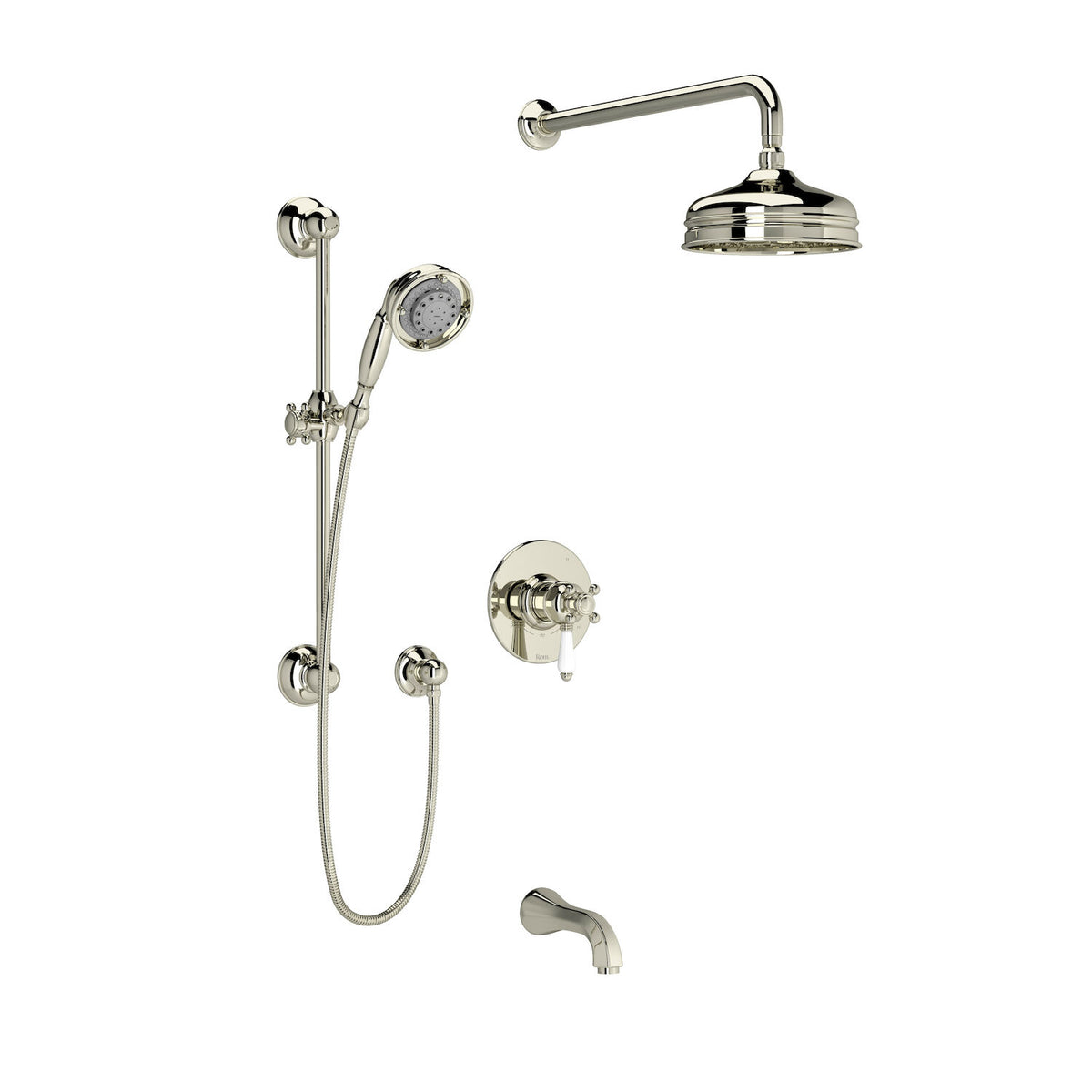 VIAGGIO 1/2" THERMOSTATIC & PRESSURE BALANCE 3 FUNCTION SYSTEM WITH INTEGRATED VOLUME CONTROL (PORCELAIN LEVER) - robinsonco.ca