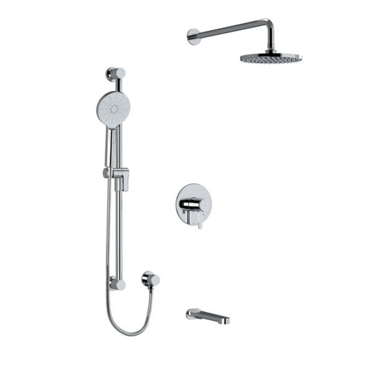NIBI 1345 SHOWER KIT WITH HAND SHOWER, TUB SPOUT AND RAIN HEAD - robinsonco.ca