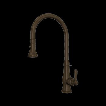 PATRIZIA™ PULL-DOWN KITCHEN FAUCET (LEVER HANDLE), Tuscan Brass, large