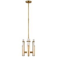 MALIK 12-INCH SMALL LED CHANDELIER, Hand-Rubbed Antique Brass, medium