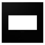 ADORNE 2-GANG PLASTIC WALL PLATE, Black Ink, medium
