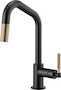LITZE PULL-DOWN FAUCET WITH ANGLED SPOUT AND KNURLED HANDLE, Matte Black, small