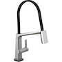 PIVOTAL SINGLE HANDLE EXPOSED HOSE KITCHEN FAUCET WITH TOUCH2O TECHNOLOGY, , small