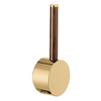 ODIN®  PULL-DOWN FAUCET WOOD LEVER HANDLE, Polished Gold Wood, large