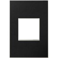 ADORNE 1-GANG REAL MATERIAL WALL PLATE, Black Leather, medium
