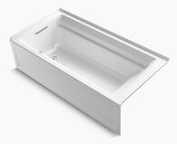 ARCHER® 72 X 36 INCHES ALCOVE BATHTUB WITH INTEGRAL APRON, LEFT-HAND DRAIN, Biscuit, medium