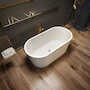 LOUIE 5829 ACRYLIC FREESTANDING CENTER DRAIN BATHTUB, White, small