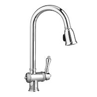 VICTORIAN PULL-DOWN KITCHEN FAUCET, Polished Chrome, medium