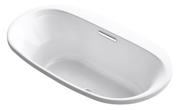UNDERSCORE® OVAL 66 X 36 INCHES DROP IN BATHTUB, White, large