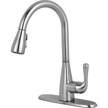 MARLEY SINGLE HANDLE PULL-DOWN KITCHEN FAUCET, Arctic Stainless, large