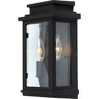 FREEMONT TWO LIGHT EXTERIOR WALL SCONCE, Black, medium