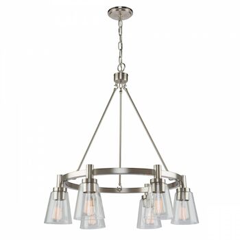 CLARENCE 6-LIGHT CHANDELIER, , large