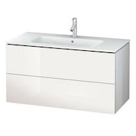 L-CUBE 40 1/8-INCH WALL-MOUNTED VANITY UNIT (CABINET ONLY), White High Gloss, medium