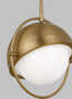 BACALL LARGE 1 LIGHT PENDANT, Burnished Brass, small