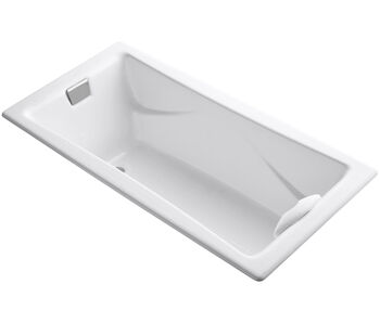 TEA-FOR-TWO® 72 X 36 INCHES DROP IN BATHTUB WITH REVERSIBLE DRAIN, White, large