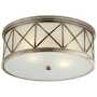 MONTPELIER LARGE 3 LIGHT FLUSH MOUNT WITH FROSTED GLASS, Antique Nickel, small