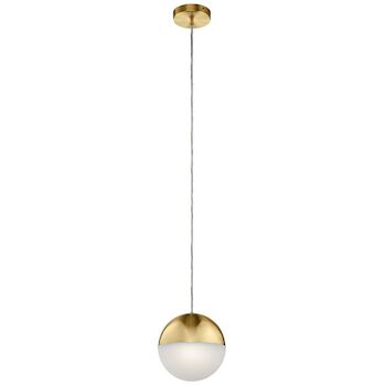 MOONLIT 8" LED PENDANT WITH ETCHED ACRYLIC, Champagne Gold, large