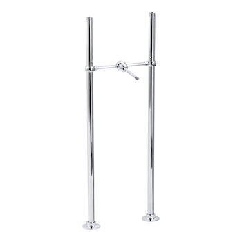 ANTIQUE RISER TUBES AND CROSS CONNECTION, 26-INCH LONG, Polished Chrome, large
