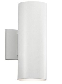 2-LIGHT INDOOR/OUTDOOR WALL LIGHT, White, large